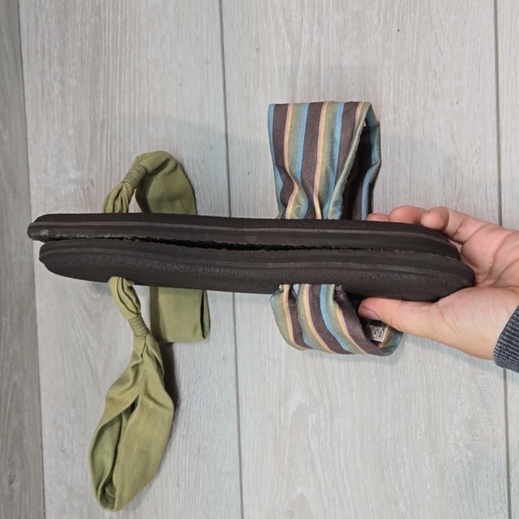 Sanuk Women Yoga Slingback Sandals Flats shoes sz 8 - Picture 8 of 9